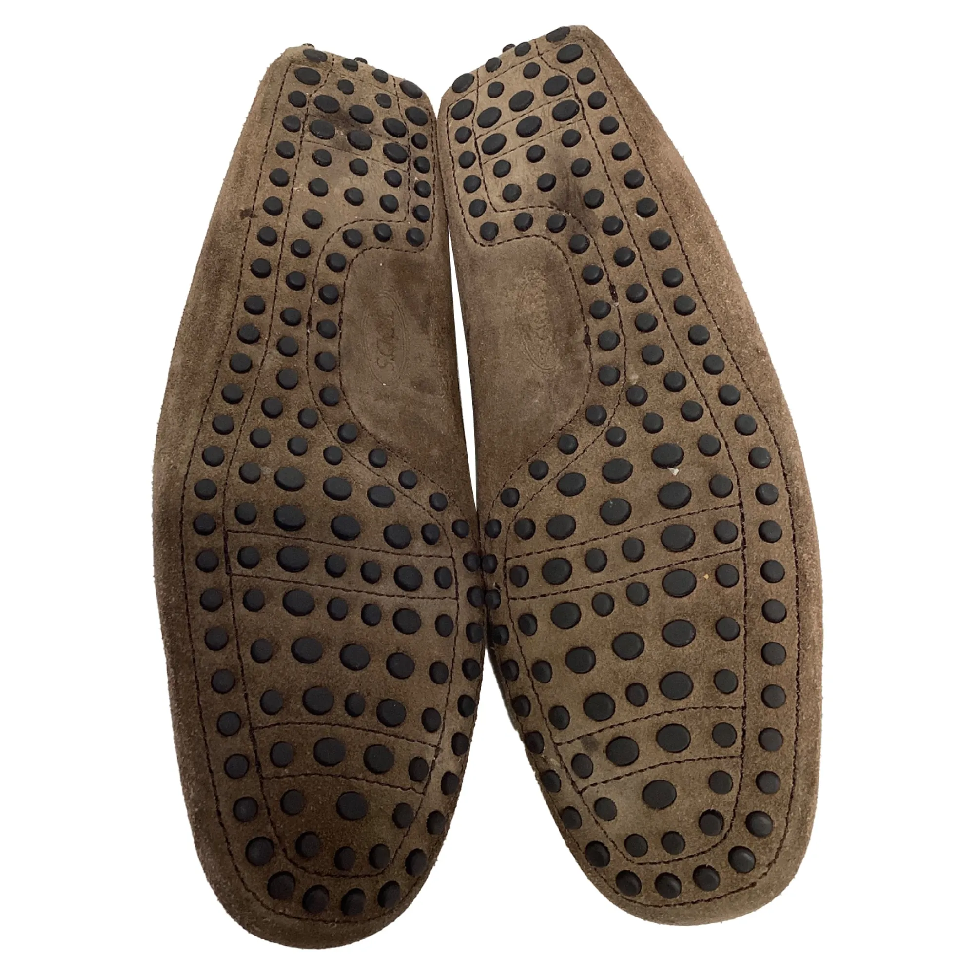 Tod's Gommino Driving Loafers in Brown Suede