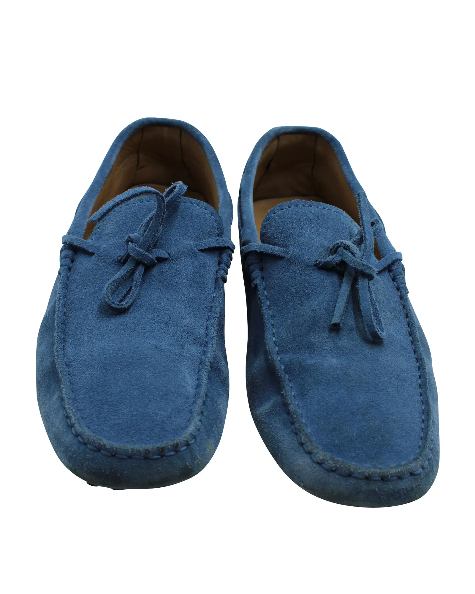 Tods Gommino Driving Shoes in Blue Suede