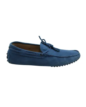 Tods Gommino Driving Shoes in Blue Suede