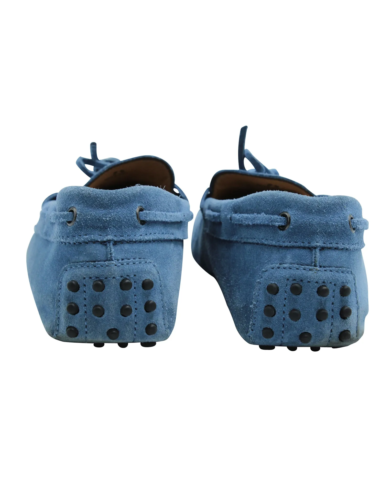 Tods Gommino Driving Shoes in Blue Suede