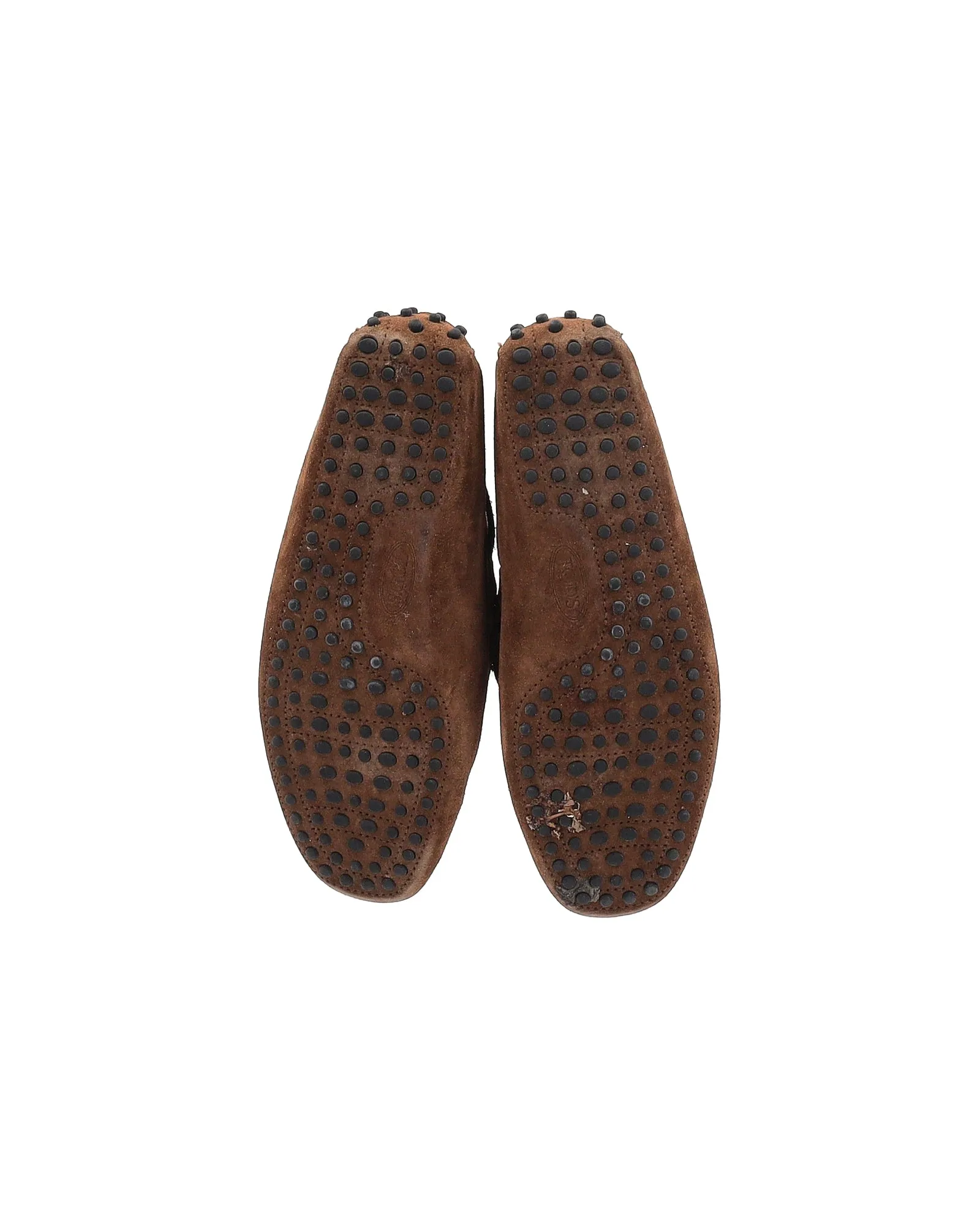 Tod's Gommino Driving Shoes in Brown Suede