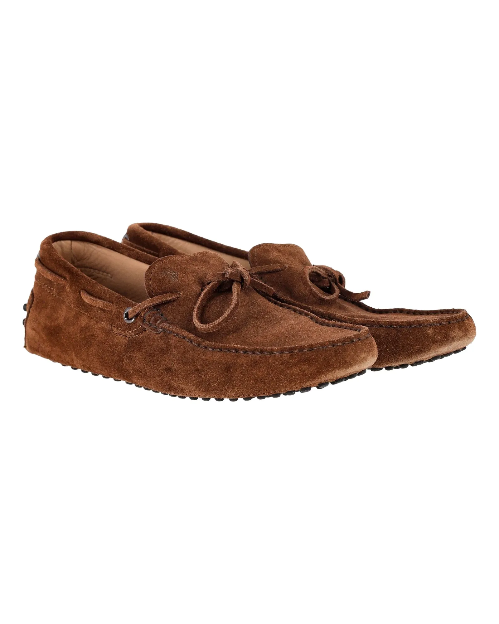 Tod's Gommino Driving Shoes in Brown Suede