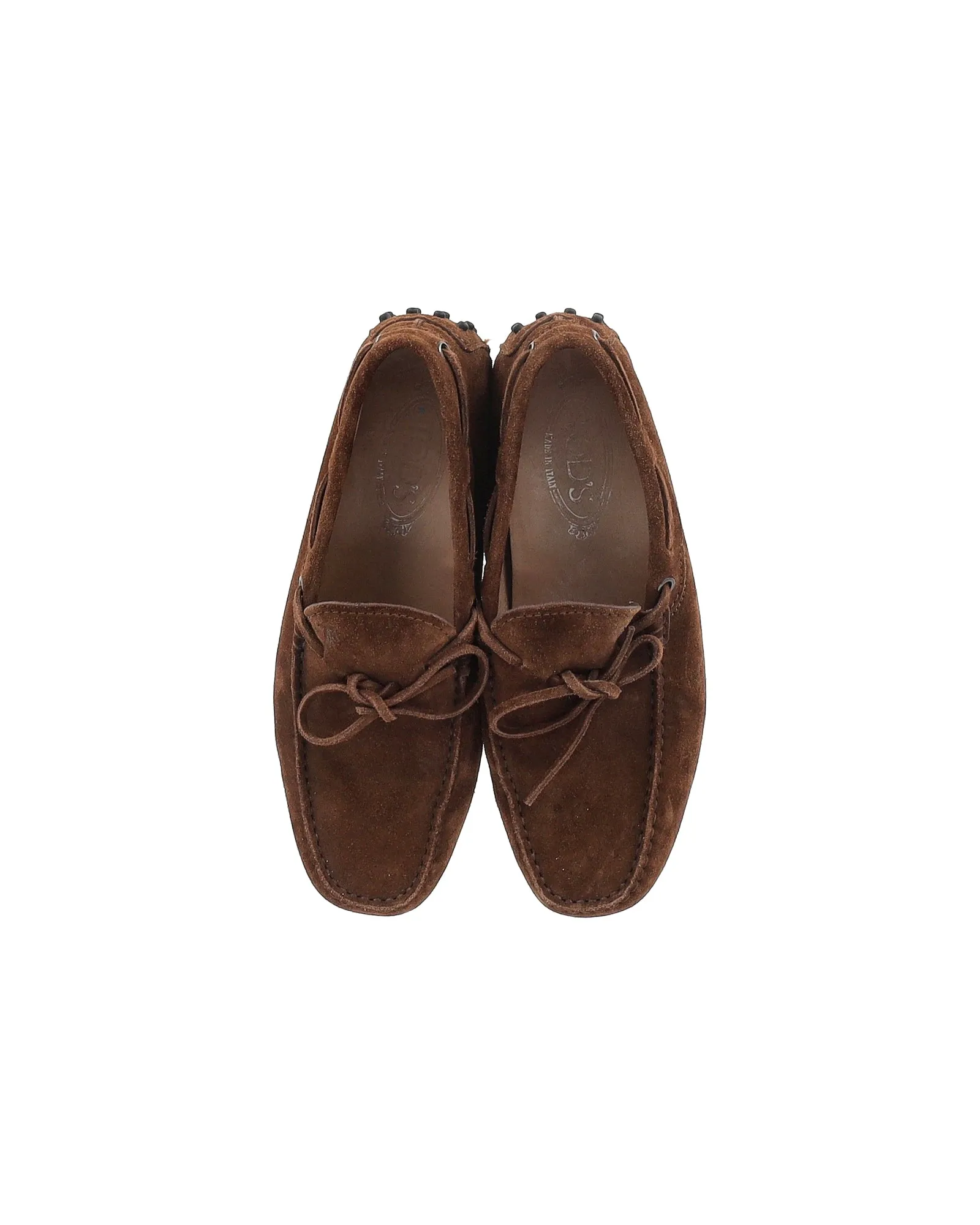 Tod's Gommino Driving Shoes in Brown Suede