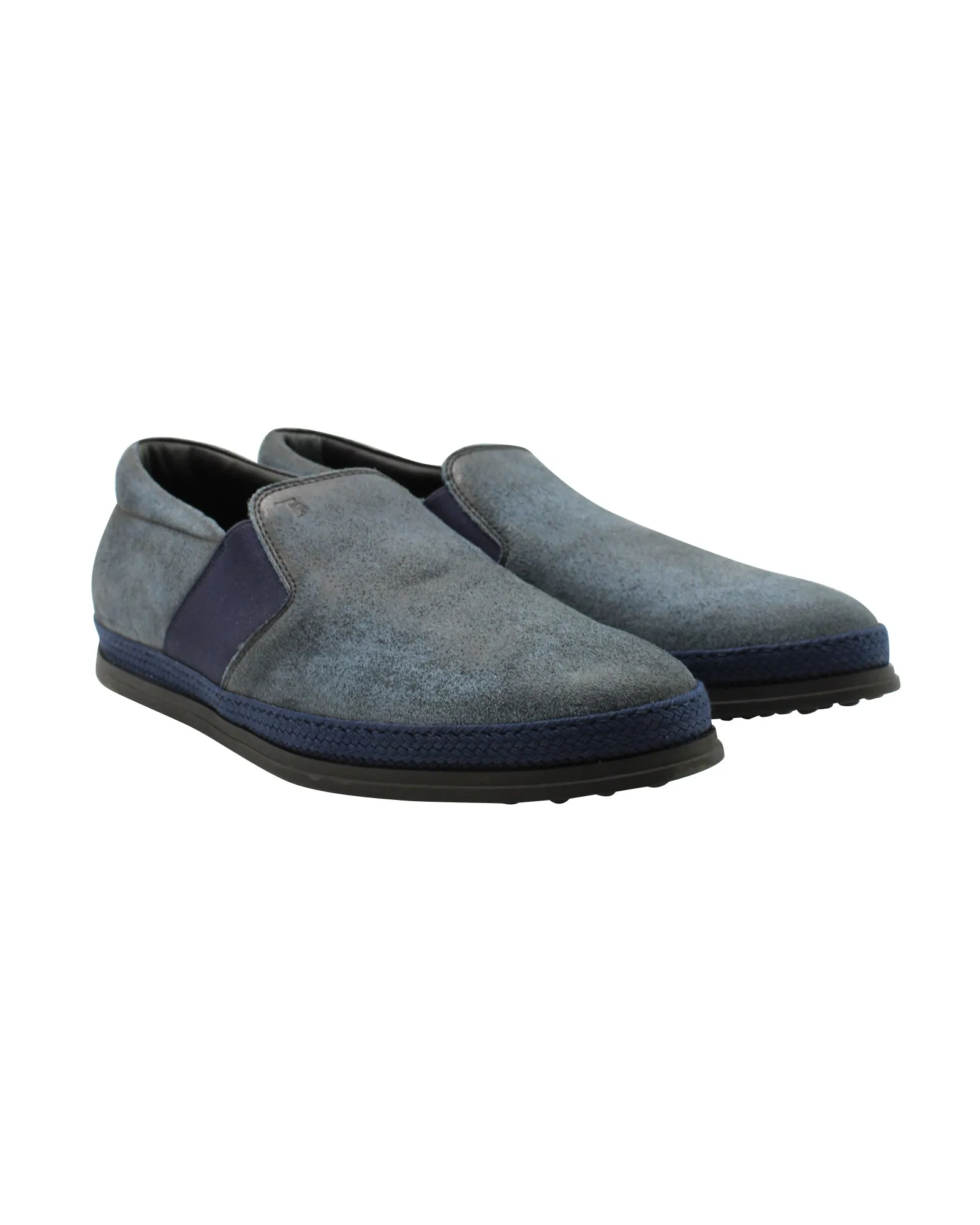 Tod's Slip-on Loafers in Navy Blue Suede