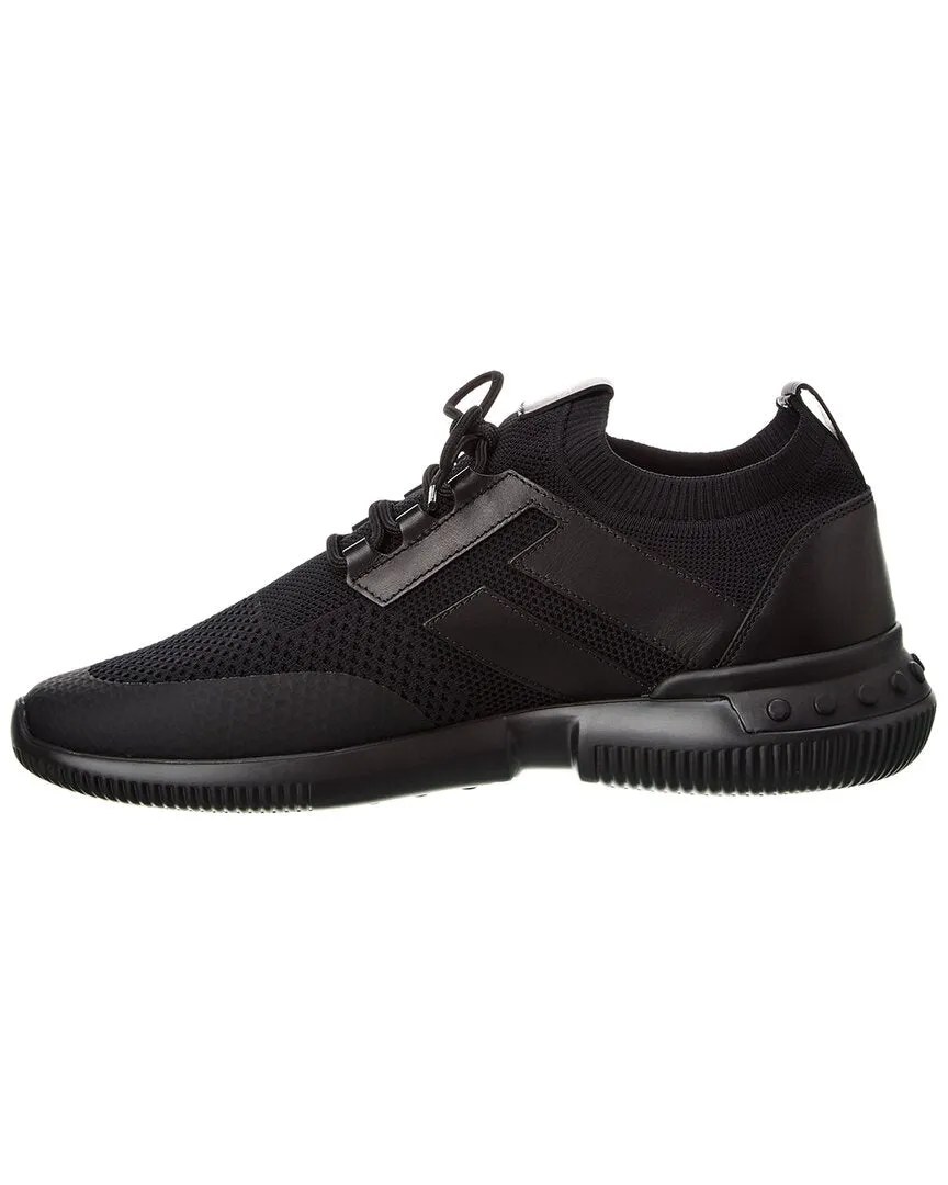 TODs Sportivo Light Knit & Leather Sneaker