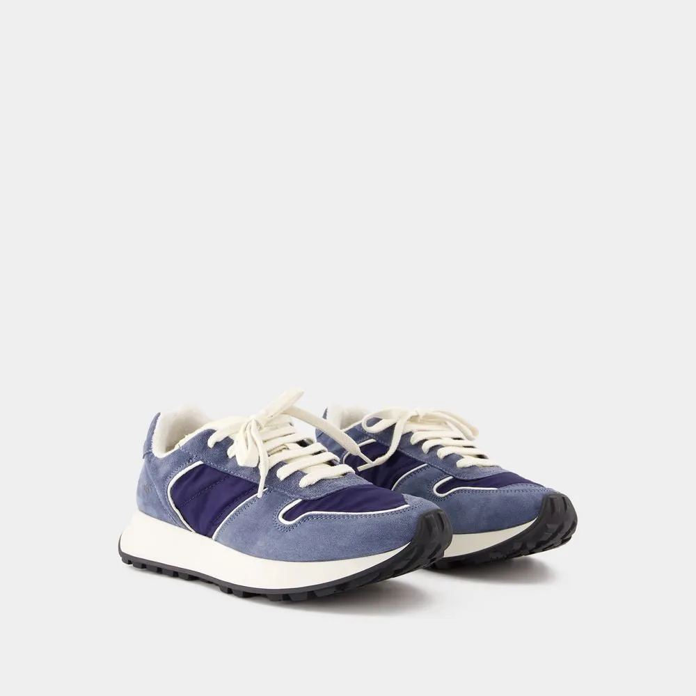 Track Sneakers - Leather - Blue