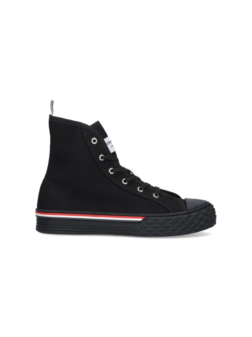 Tricolore" High-Top Sneakers  Black