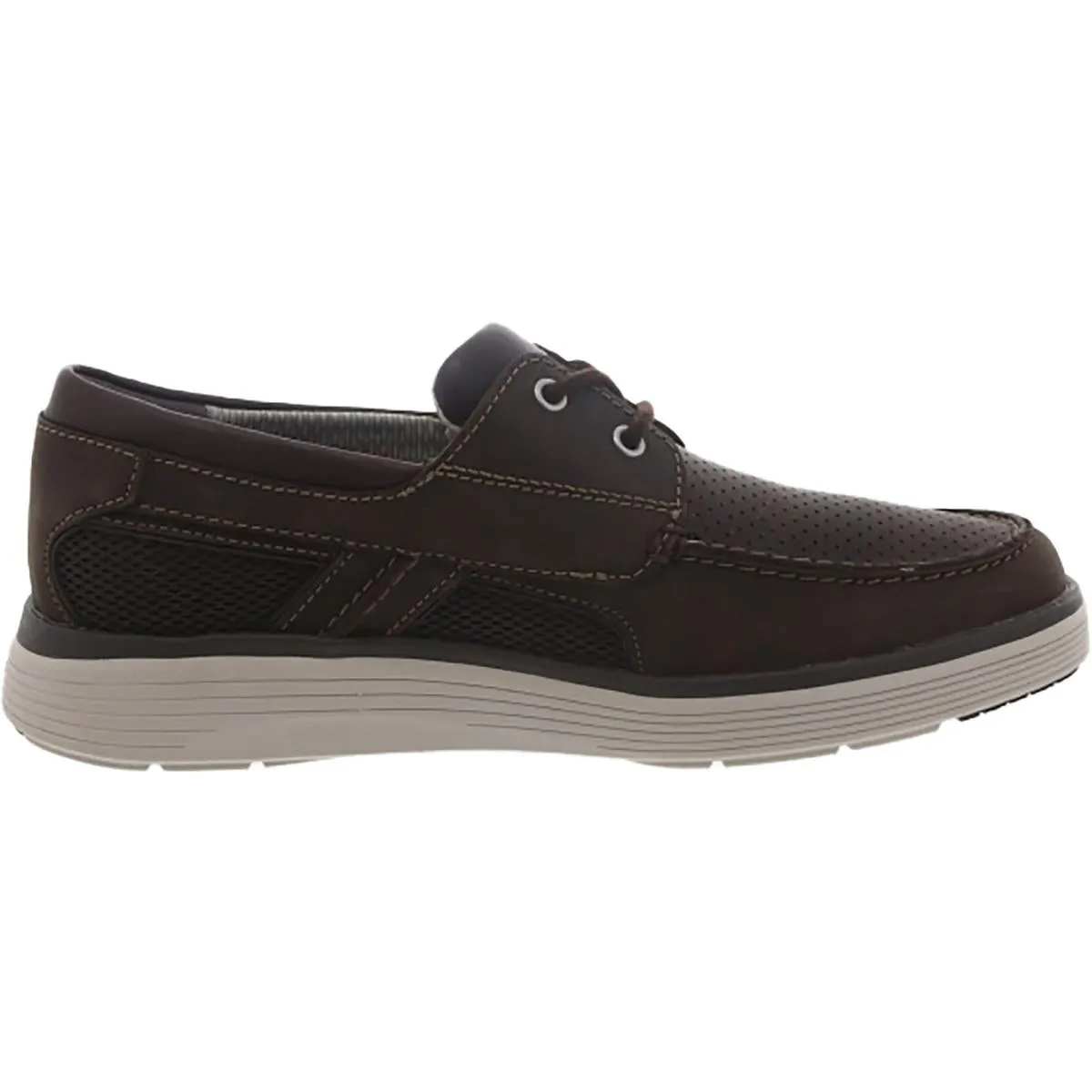 Un Abode Step Mens Leather Lace Up Boat Shoes