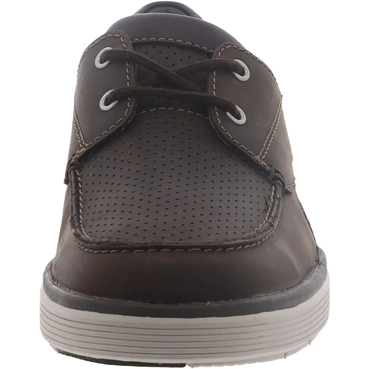 Un Abode Step Mens Leather Lace Up Boat Shoes
