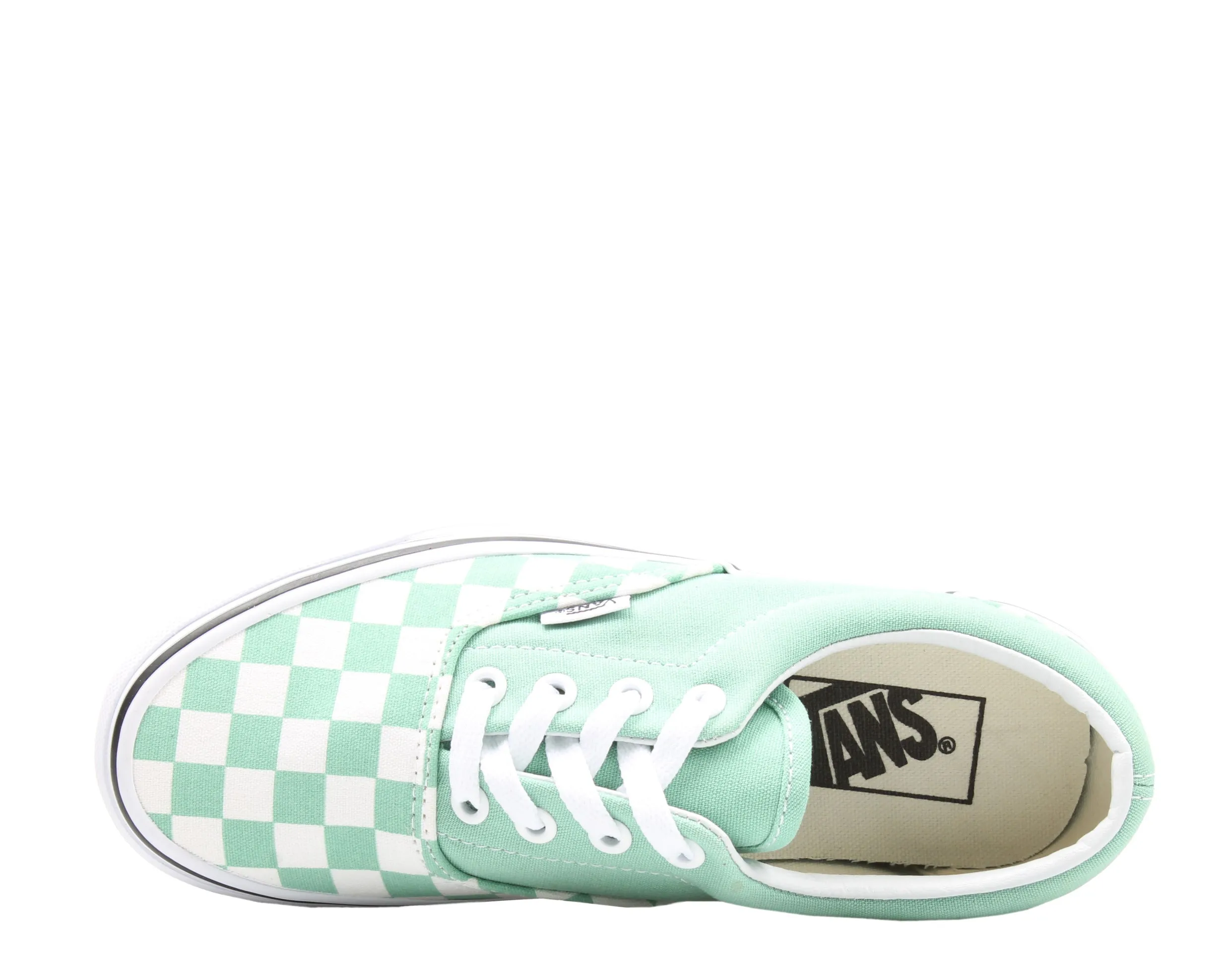 Vans Era Checkerboard Neptune Green/True White Low Top Sneakers VN0A38FRVOV