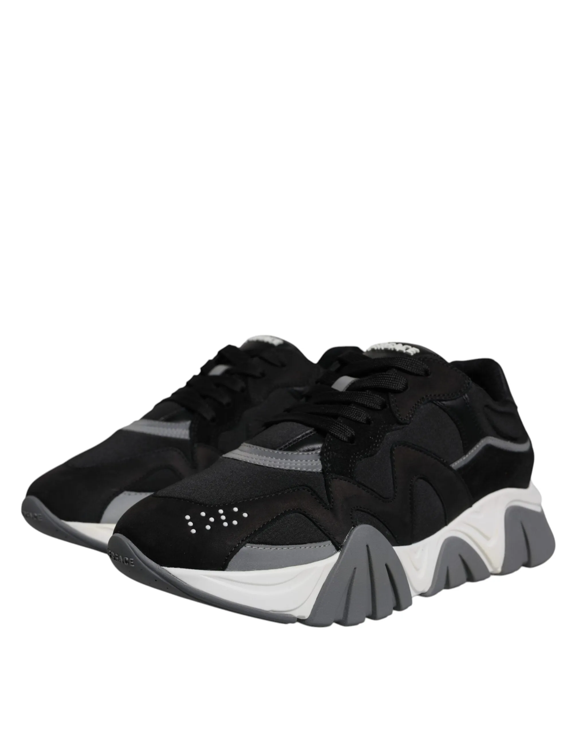 Versace  Leather Neoprene Chunky Low Top Sneakers Squalo Men's Shoes