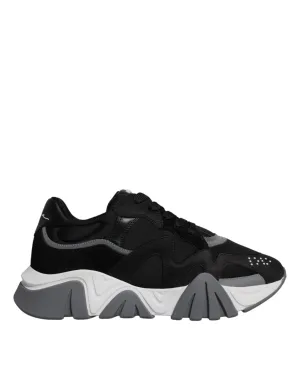 Versace  Leather Neoprene Chunky Low Top Sneakers Squalo Men's Shoes