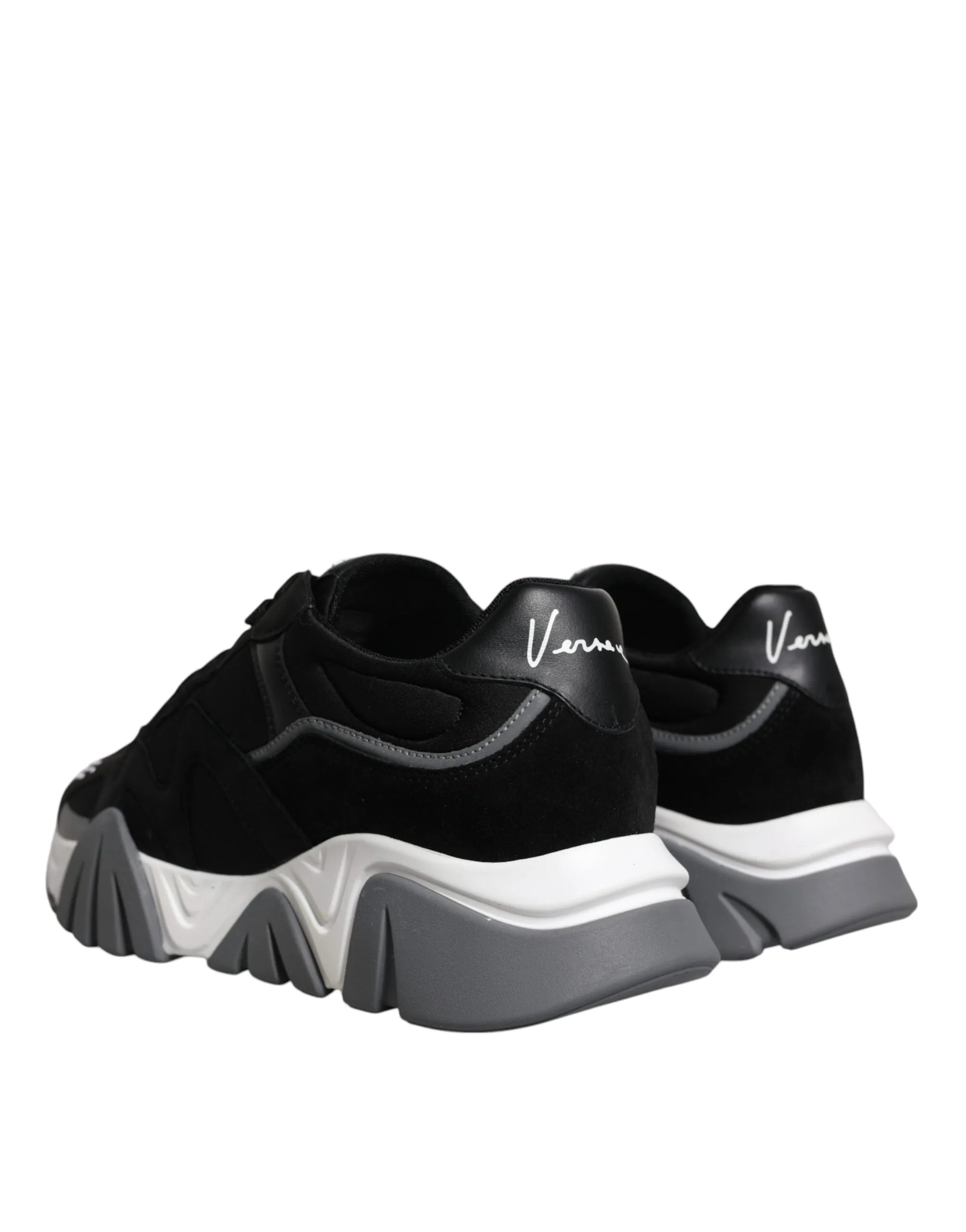 Versace  Leather Neoprene Chunky Low Top Sneakers Squalo Men's Shoes