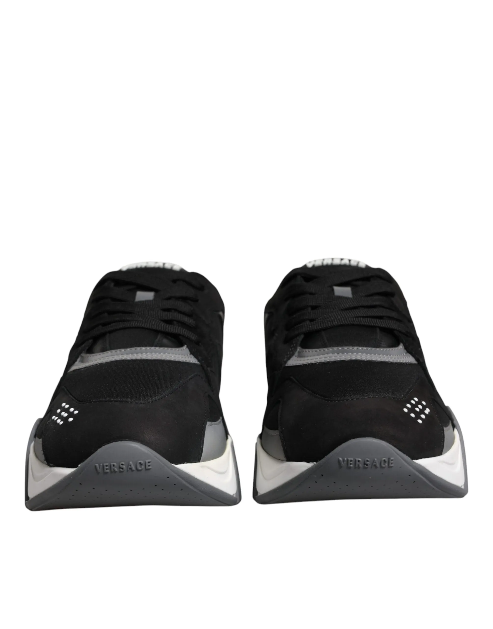 Versace  Leather Neoprene Chunky Low Top Sneakers Squalo Men's Shoes