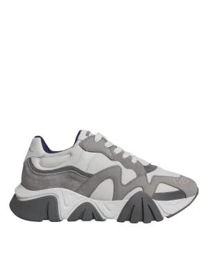 Versace  Leather Neoprene Chunky Low Top Squalo Sneakers Men's Shoes