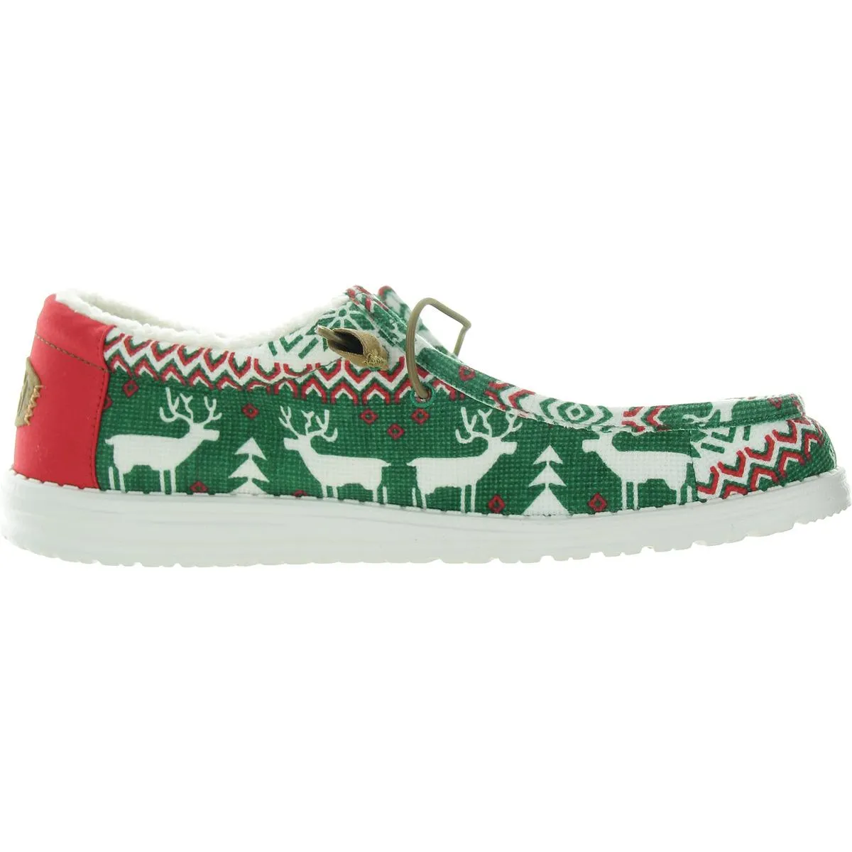 Wally Ugly Sweater Mens Faux Fur Canvas Slip-on Shoes