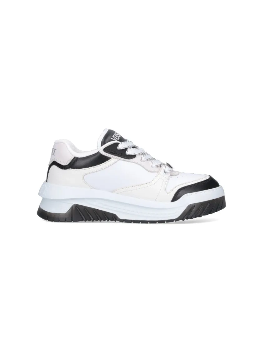White Leather 'Odissea' Low-Top Sneakers  White