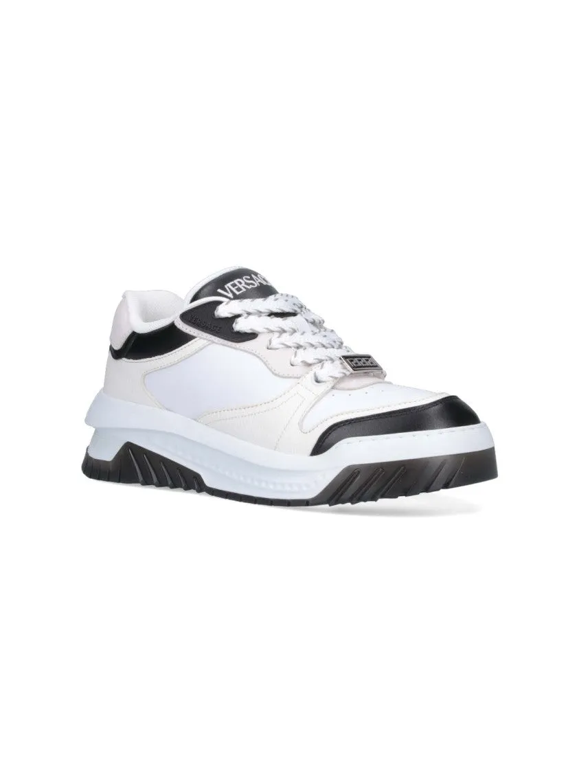 White Leather 'Odissea' Low-Top Sneakers  White